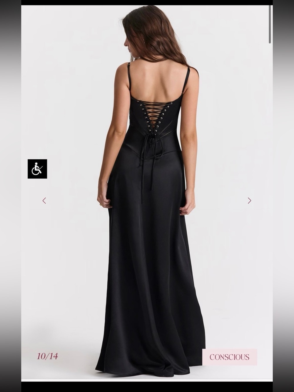 House of CB London Anabella Black Satin Maxi Dress - Picture 2 of 10